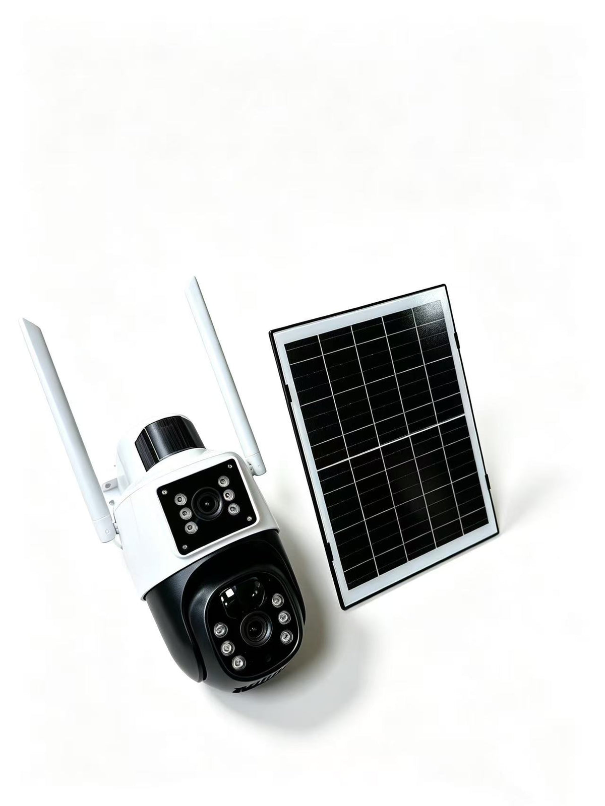 Tuya 4MP+4MP-Dual-Lens Solar PTZ Security Camera - Auto Tracking, Color Night Vision, 2-Way Audio, 15,000mAh Battery & 7W Solar Panel