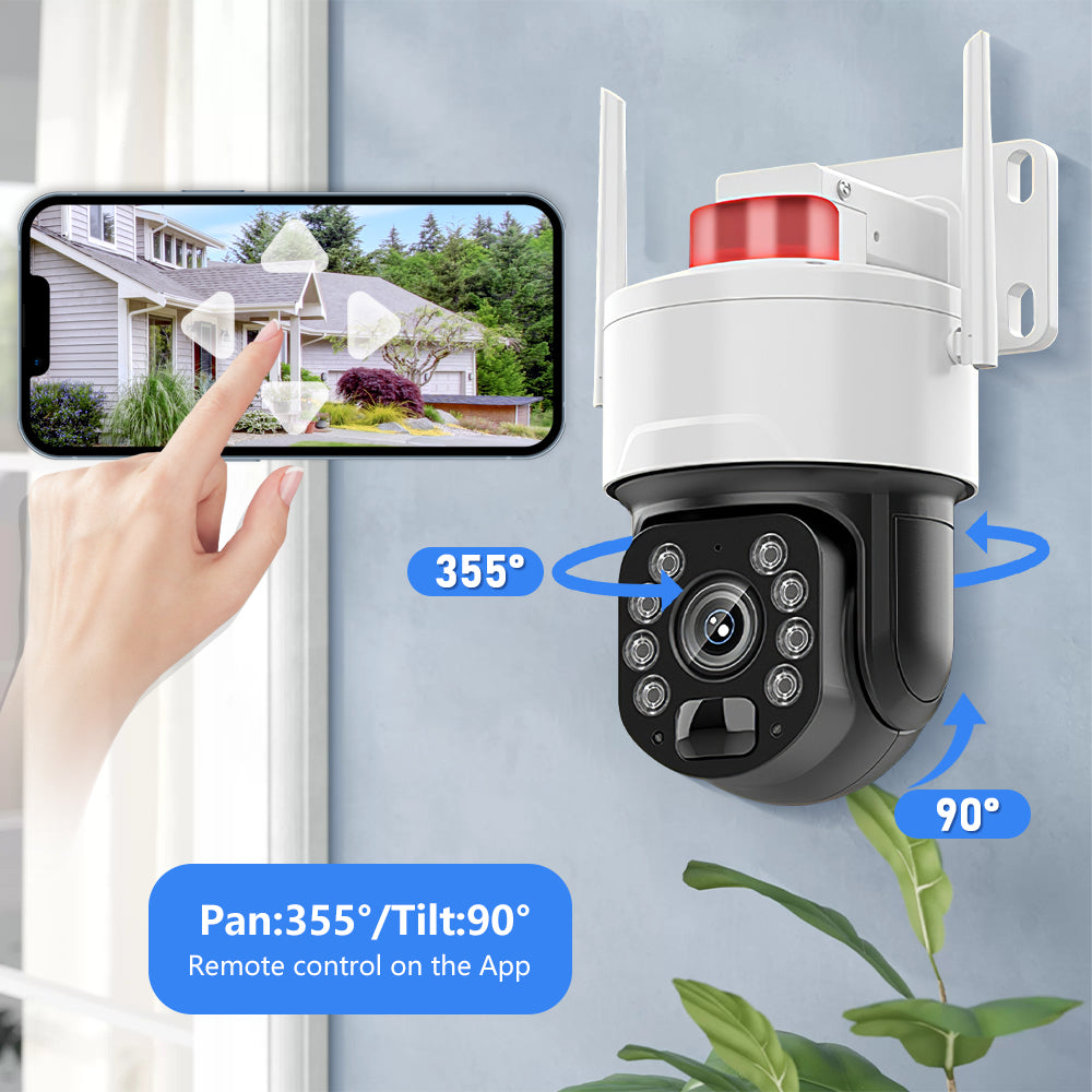 Tuya 5MP-Solar PTZ Security Camera - Auto Tracking, High-Power Zoom, Color Night Vision, 2-Way Audio, 15,000mAh Battery & 8W Solar Panel