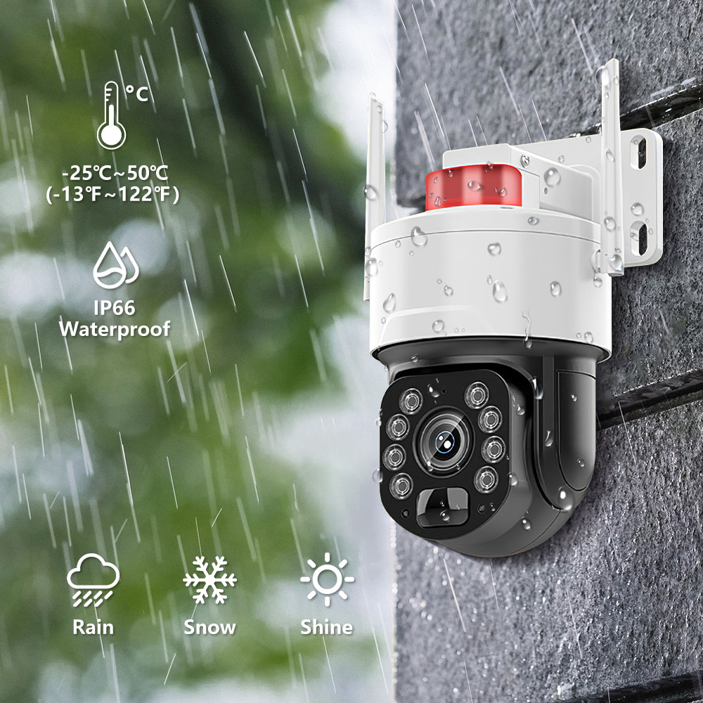 Tuya 5MP-Solar PTZ Security Camera - Auto Tracking, High-Power Zoom, Color Night Vision, 2-Way Audio, 15,000mAh Battery & 8W Solar Panel